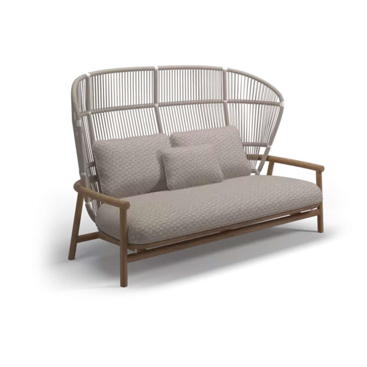 billy modern peacock chair two seater grey 1