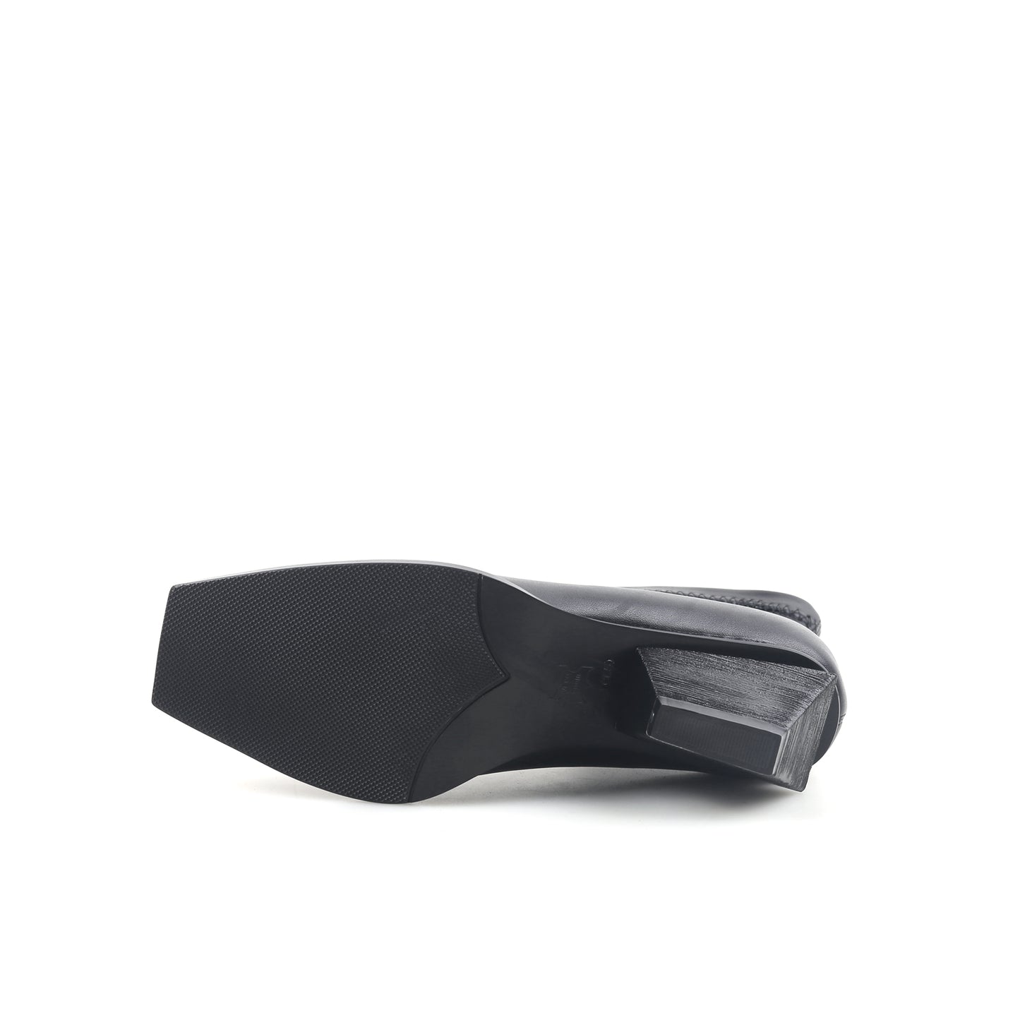 black high ankle leather boots all black 6