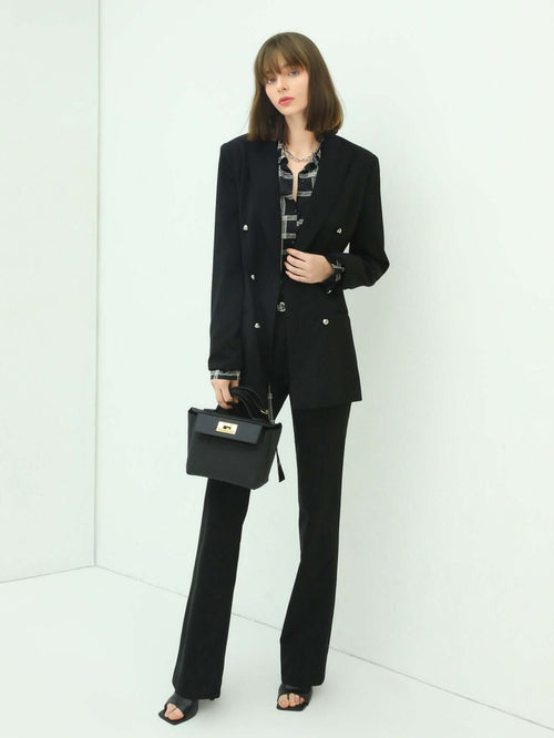Black High Waisted Flare Pants