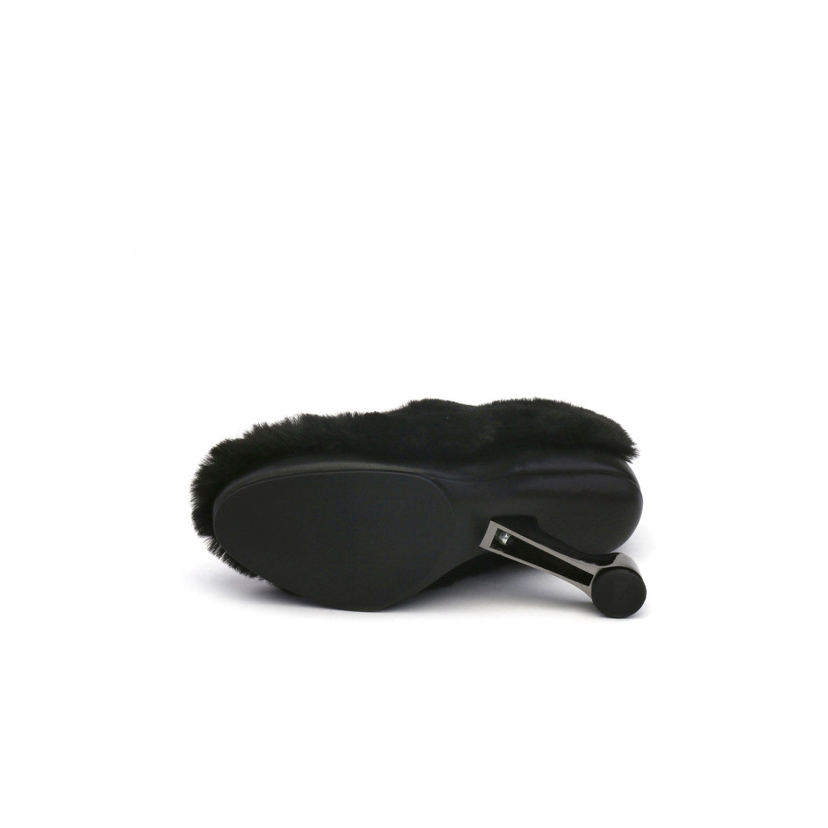 black suede fur boots all black 5