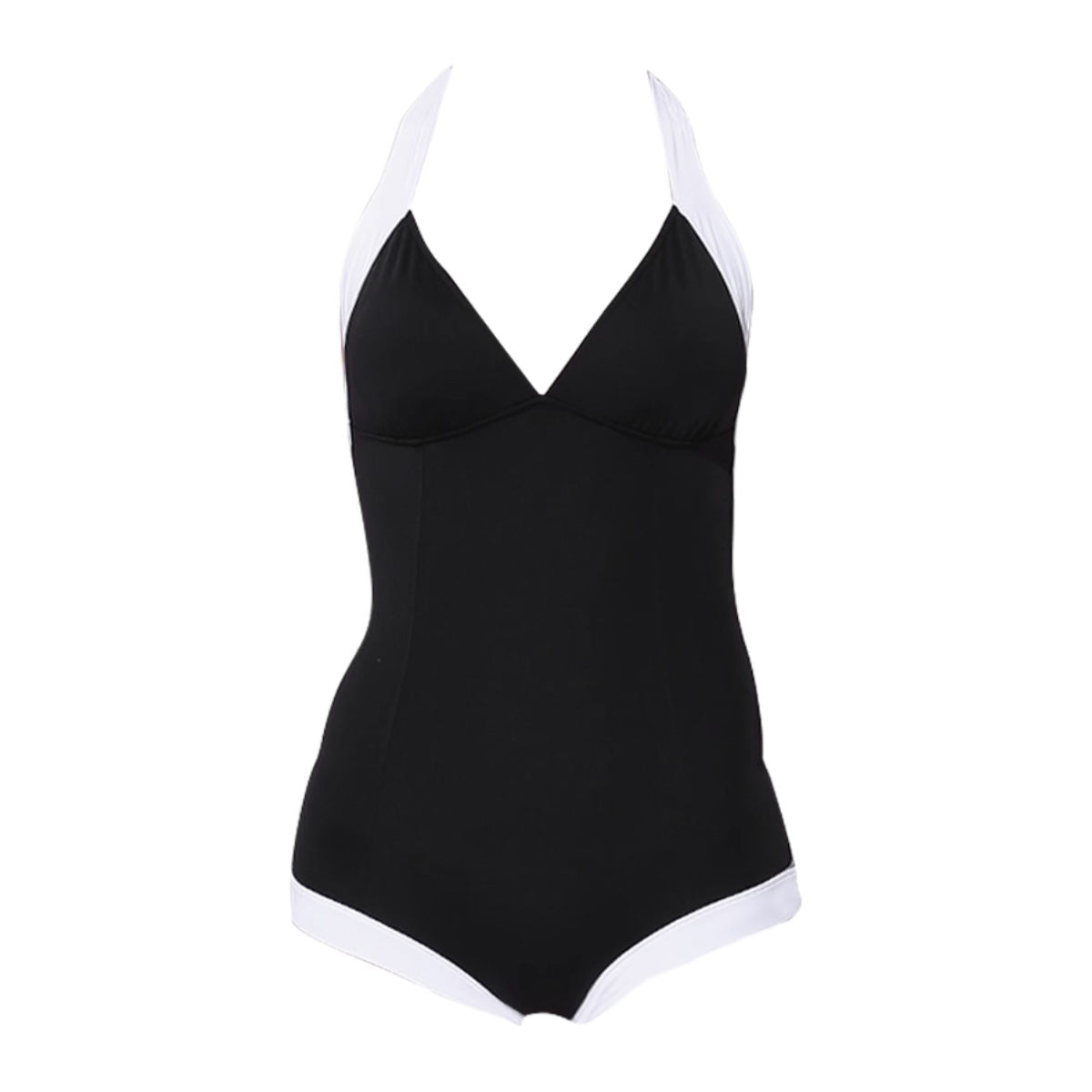 black vintage one piece swimsuit all black 4