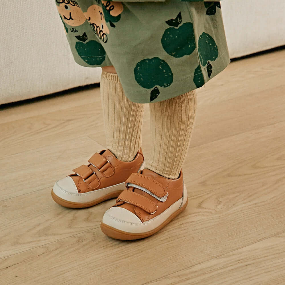 bobo soft sole non slip pre walker baby sneakers all brown 6