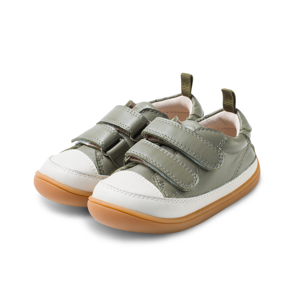 bobo soft sole non slip pre walker baby sneakers all olive 2