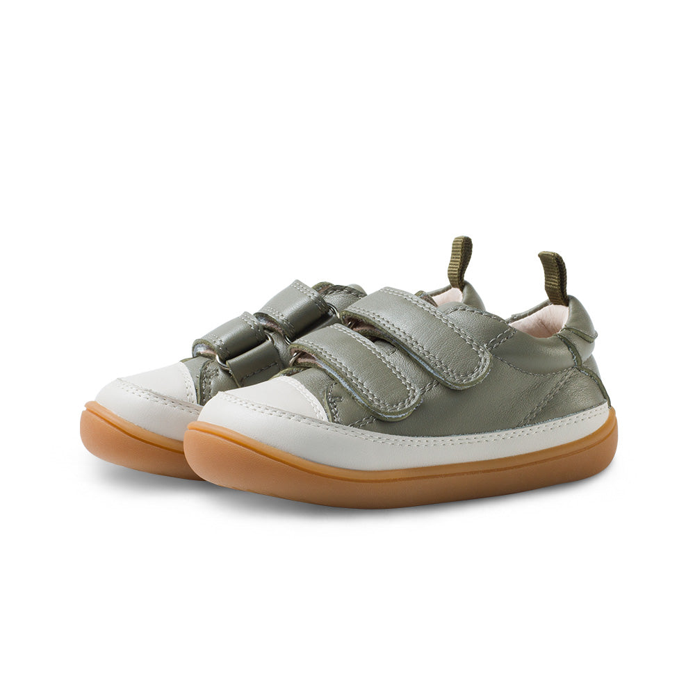 bobo soft sole non slip pre walker baby sneakers all olive 3