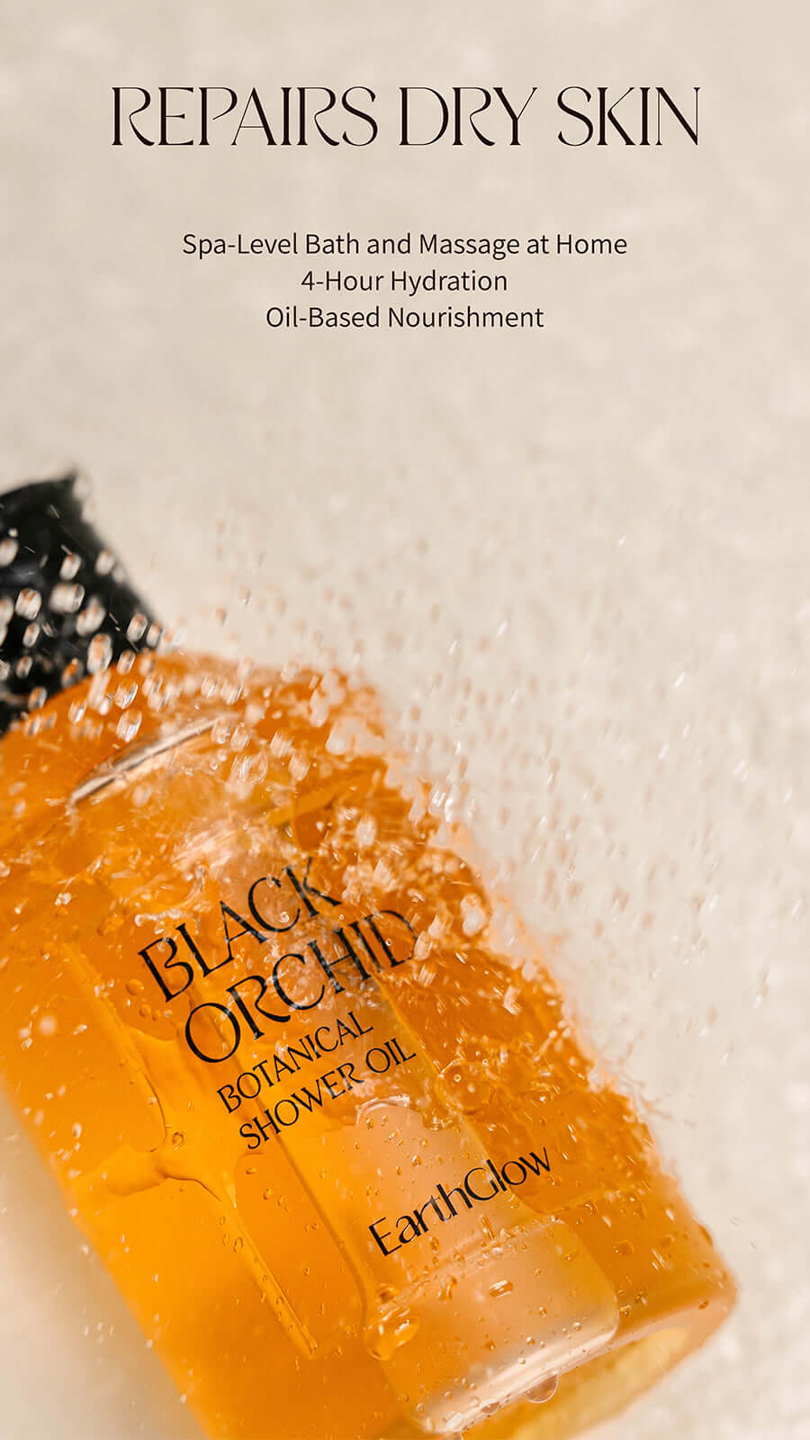 botanical body shower oil black orchid 6