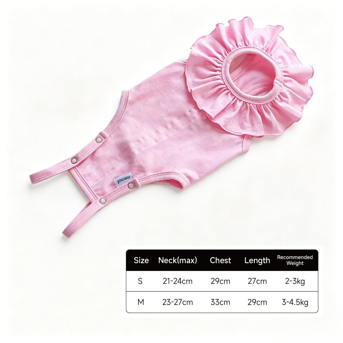 Breathable Cat Recovery Suit with Ruffle Collar