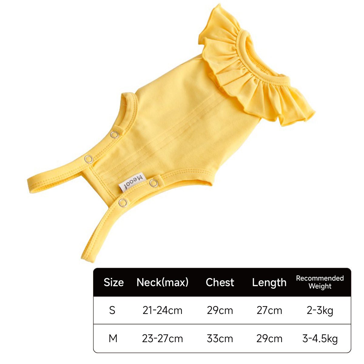 Breathable Cat Recovery Suit with Ruffle Collar