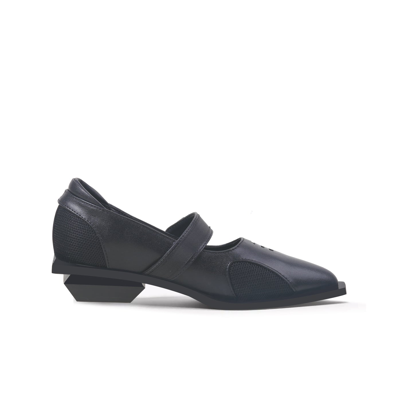 breathable mary jane shoes all black 3