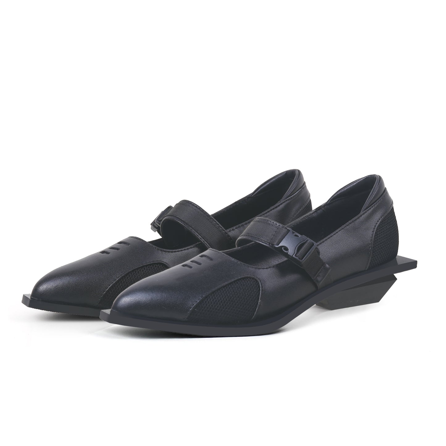 breathable mary jane shoes all black 6