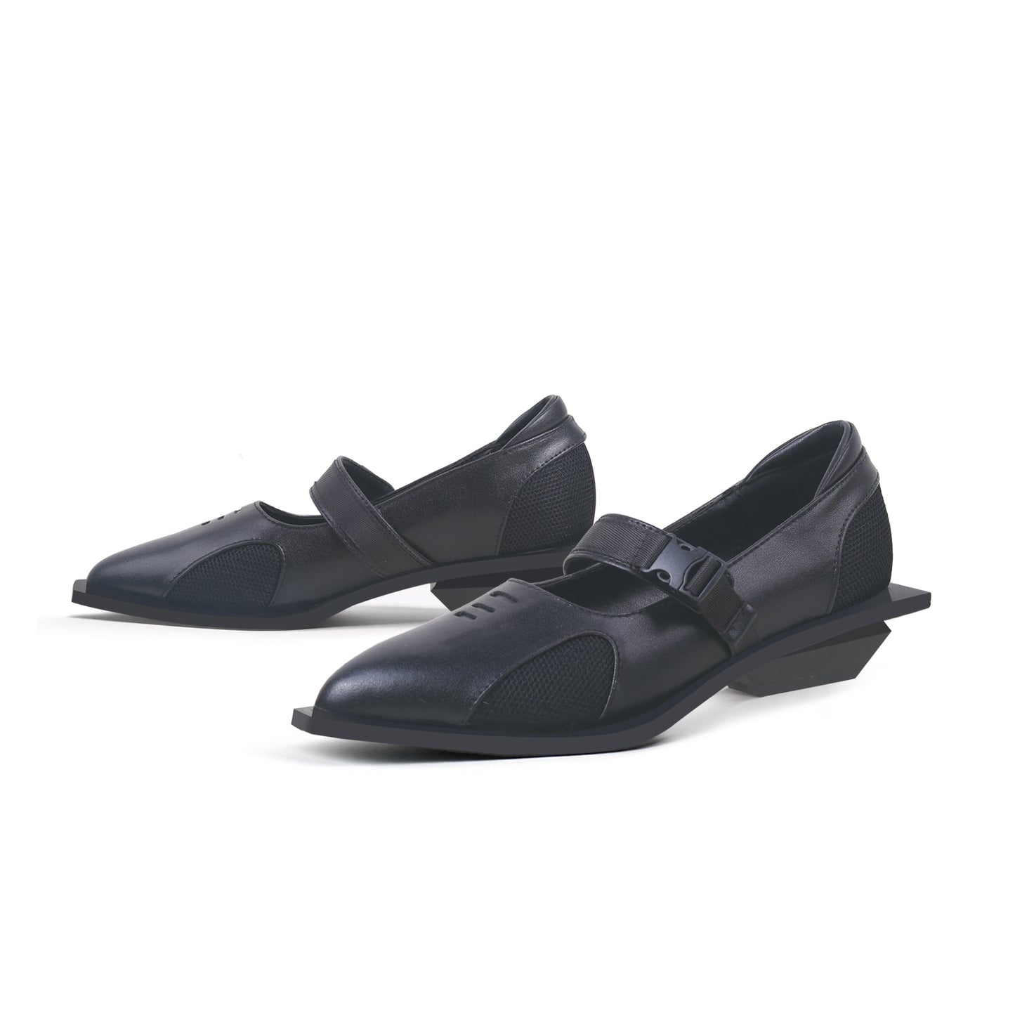 breathable mary jane shoes all black 7