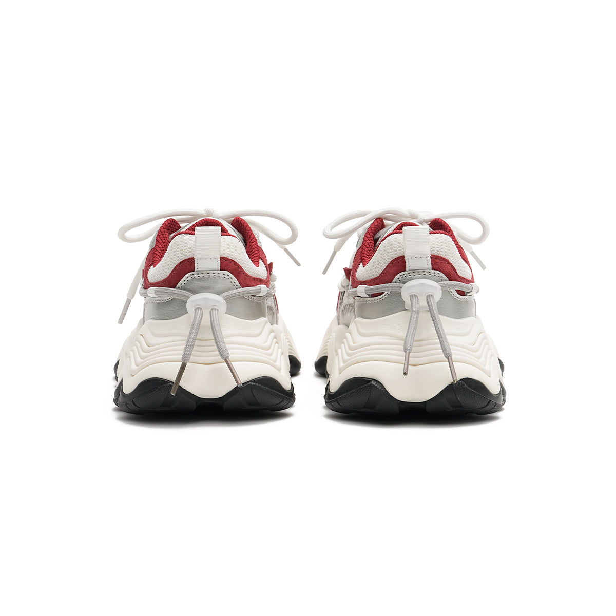 breathable platform sports sneakers all red 3