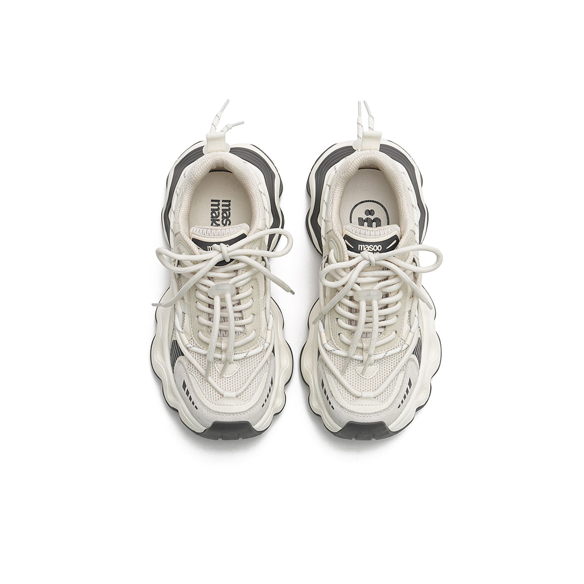 breathable platform sports sneakers all white 5