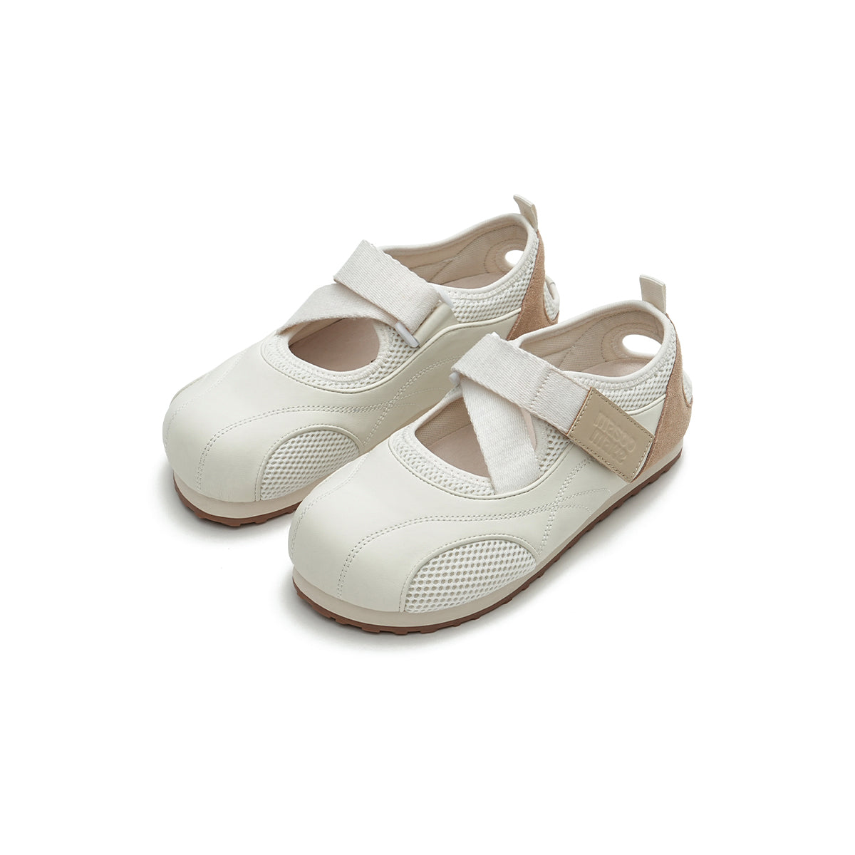 breathable puff velcro khaki mary jane shoes all khaki 2