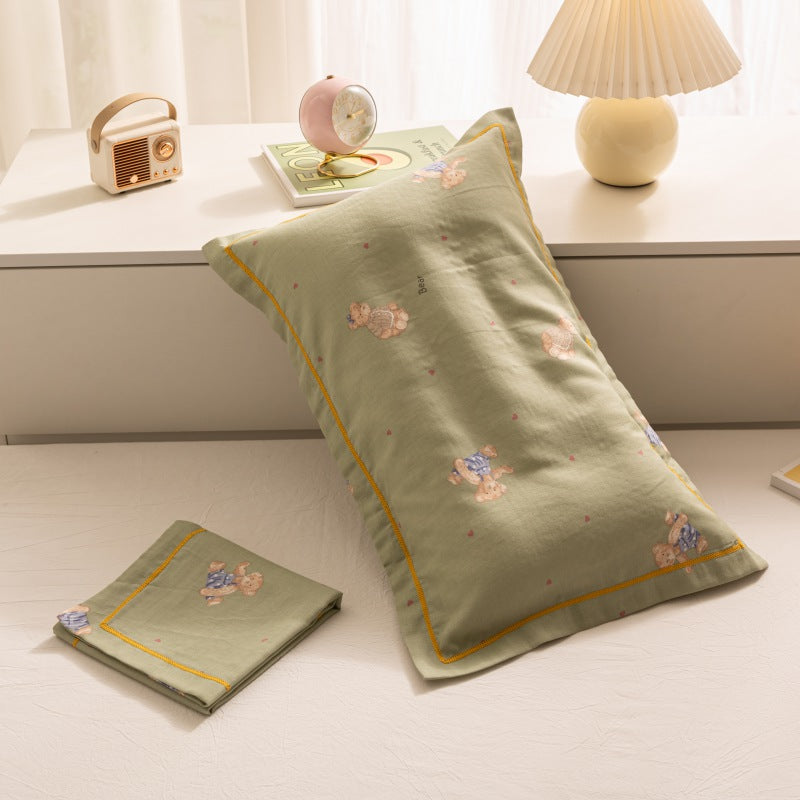 Breathable Pure Cotton Gauze Kids Pillowcase Pair