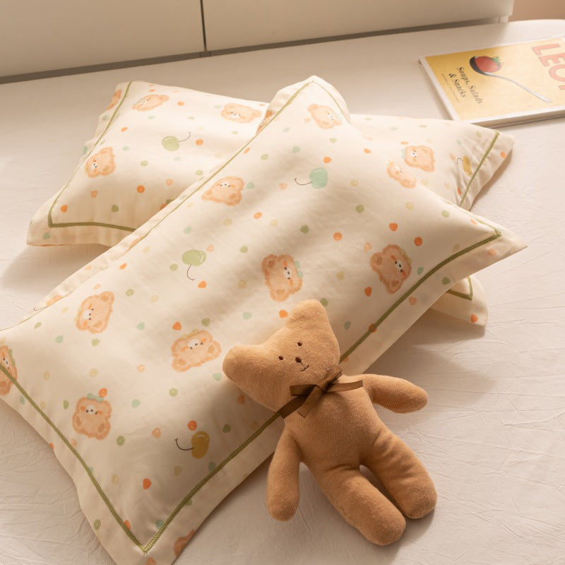Breathable Pure Cotton Gauze Kids Pillowcase Pair