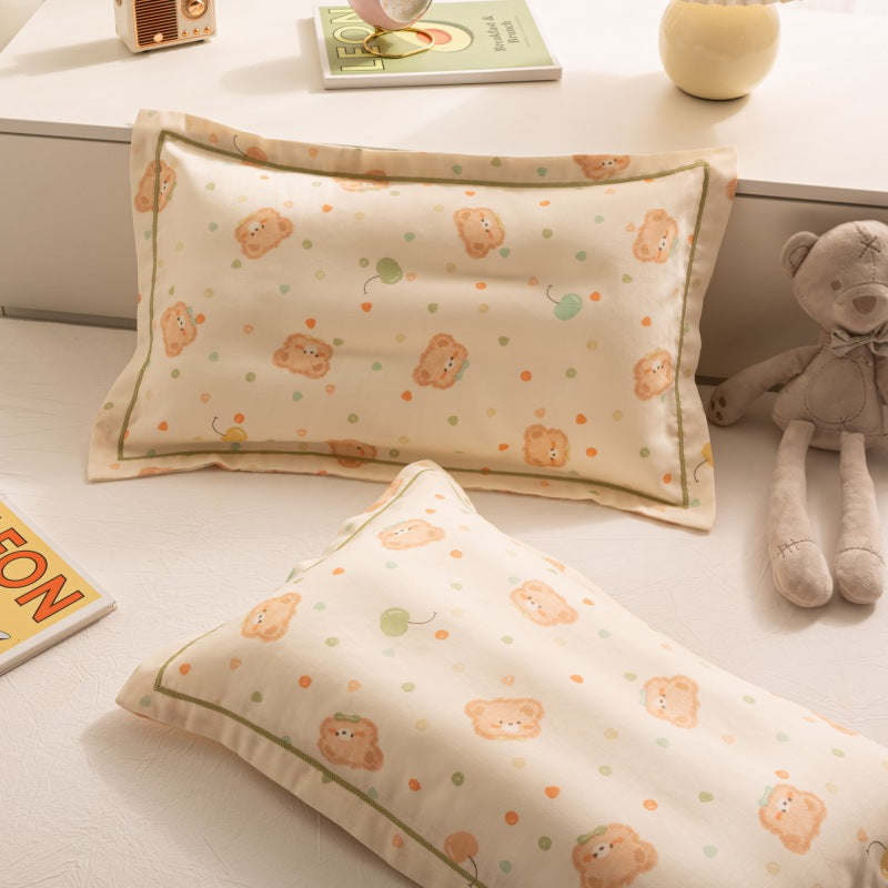 Breathable Pure Cotton Gauze Kids Pillowcase Pair