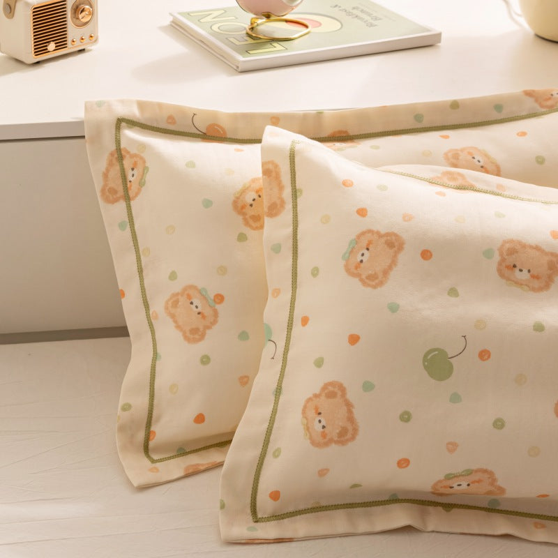 Breathable Pure Cotton Gauze Kids Pillowcase Pair