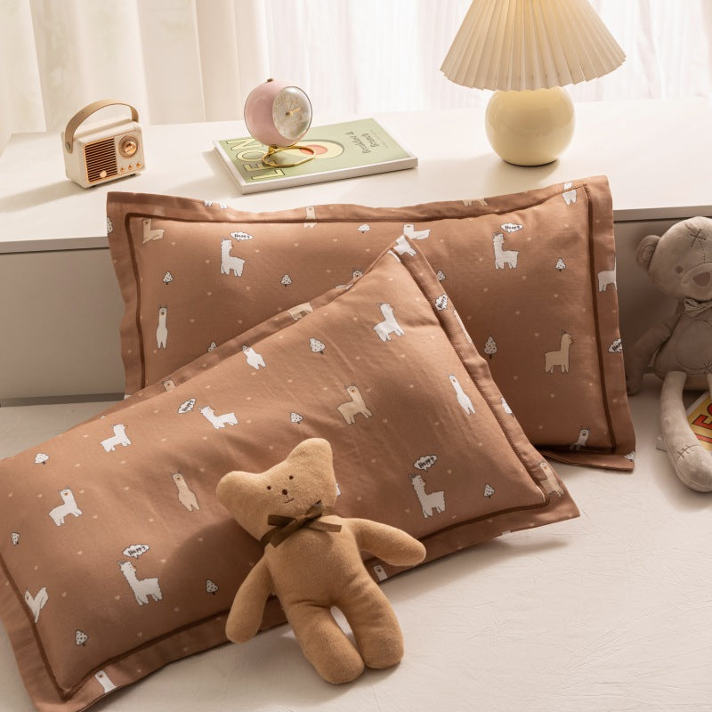 Breathable Pure Cotton Gauze Kids Pillowcase Pair