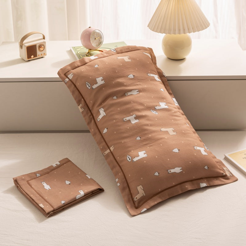 Breathable Pure Cotton Gauze Kids Pillowcase Pair