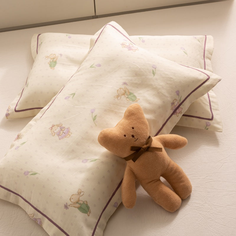 Breathable Pure Cotton Gauze Kids Pillowcase Pair