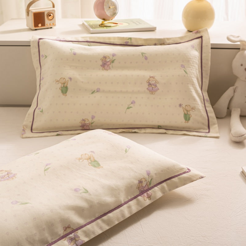 Breathable Pure Cotton Gauze Kids Pillowcase Pair