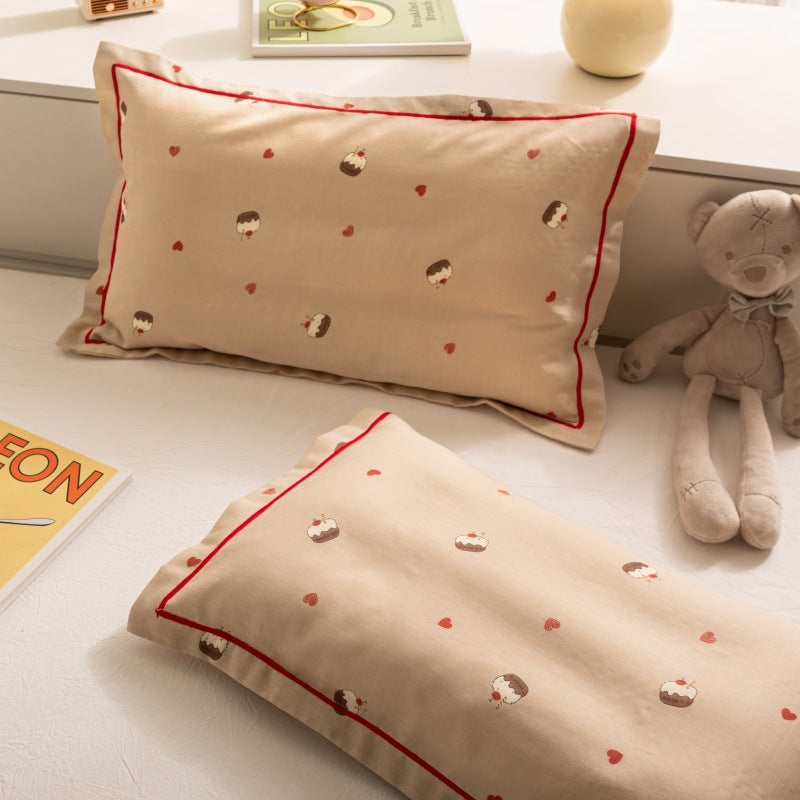 Breathable Pure Cotton Gauze Kids Pillowcase Pair