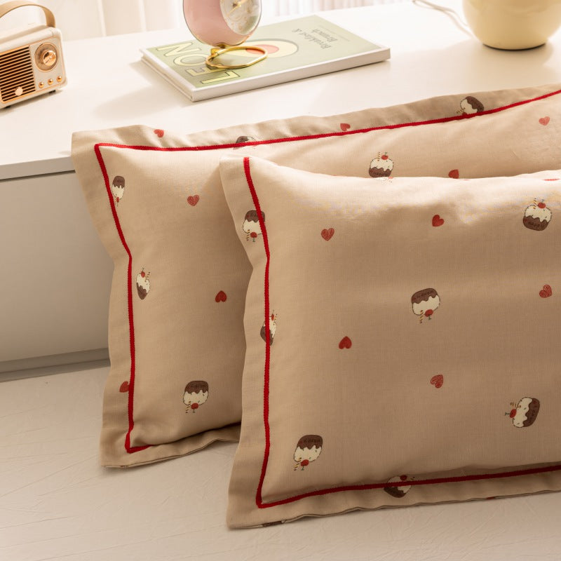 Breathable Pure Cotton Gauze Kids Pillowcase Pair