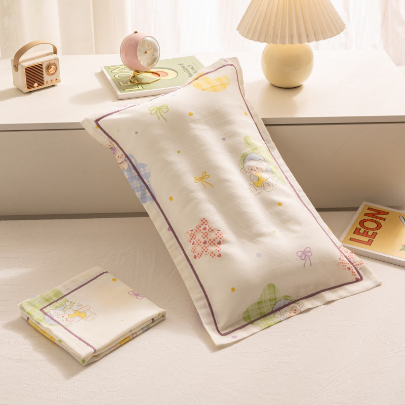 Breathable Pure Cotton Gauze Kids Pillowcase Pair