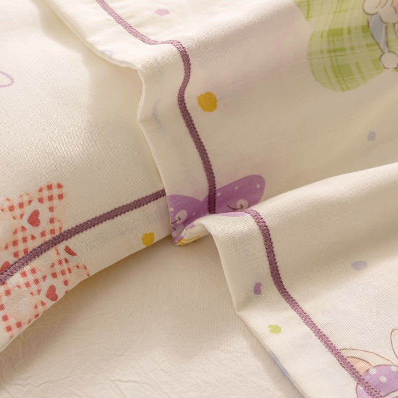 Breathable Pure Cotton Gauze Kids Pillowcase Pair