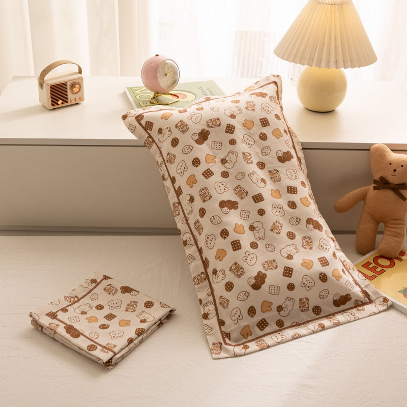 Breathable Pure Cotton Gauze Kids Pillowcase Pair