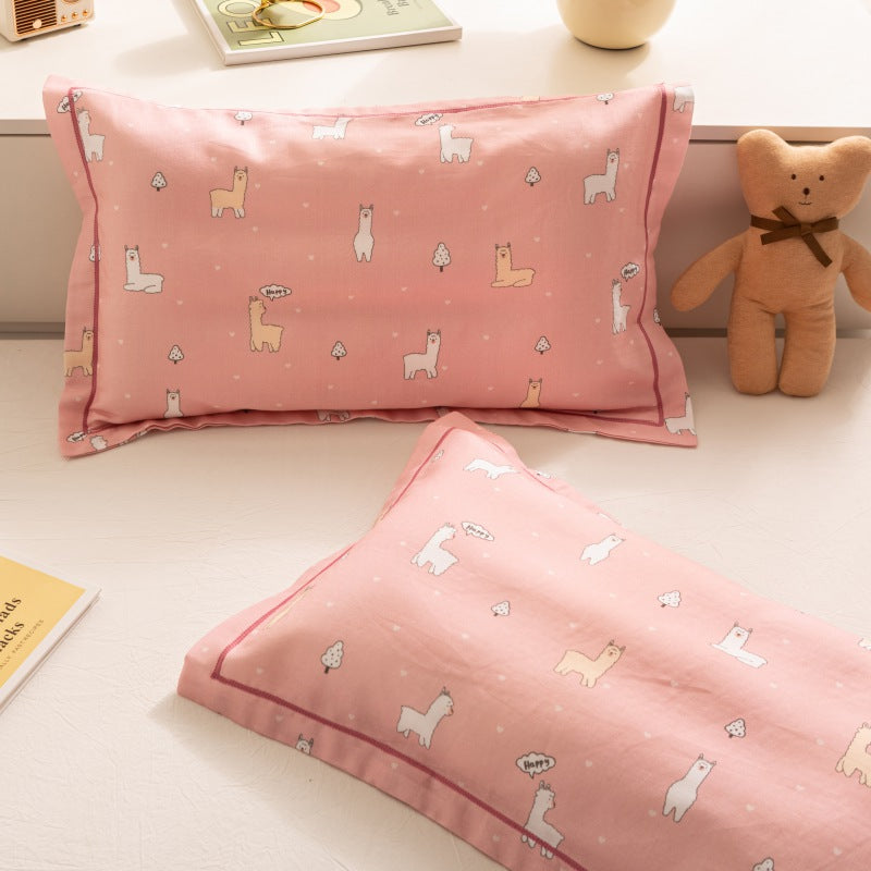Breathable Pure Cotton Gauze Kids Pillowcase Pair