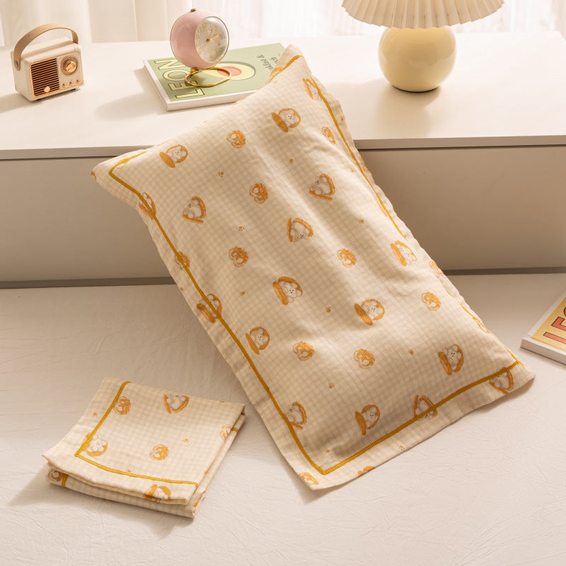 Breathable Pure Cotton Gauze Kids Pillowcase Pair