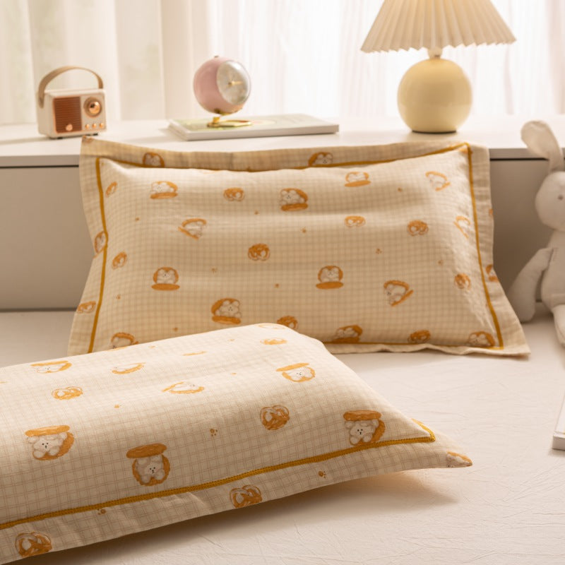 Breathable Pure Cotton Gauze Kids Pillowcase Pair