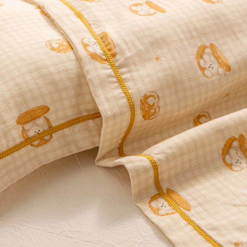 Breathable Pure Cotton Gauze Kids Pillowcase Pair