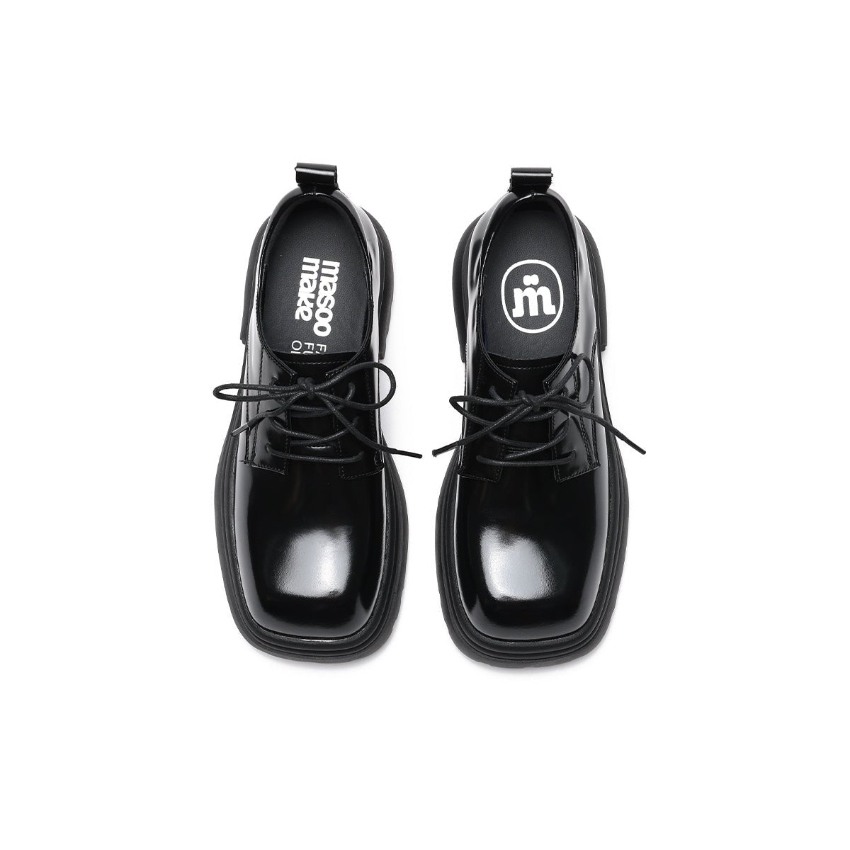 British Thick - Sole Derby Leather Lace Ups - 0cm