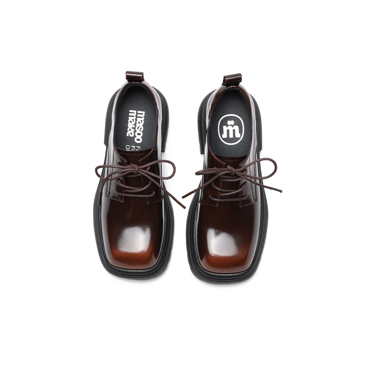 british thick sole derby leather lace ups all brown 5