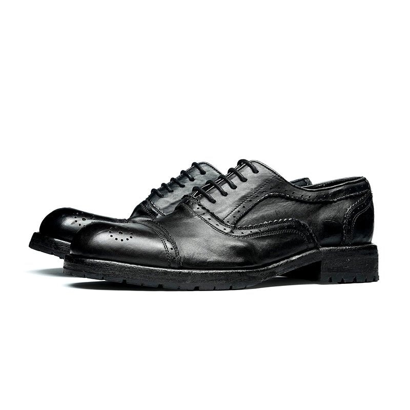 Brogue Oxford Elite Leather Lace Ups for Men - 0cm