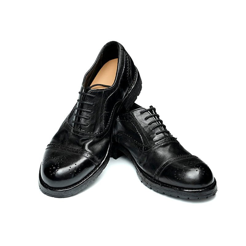Brogue Oxford Elite Leather Lace Ups for Men - 0cm