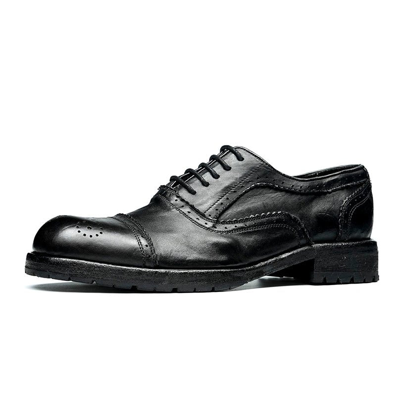 Brogue Oxford Elite Leather Lace Ups for Men - 0cm
