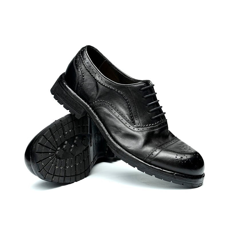 Brogue Oxford Elite Leather Lace Ups for Men - 0cm