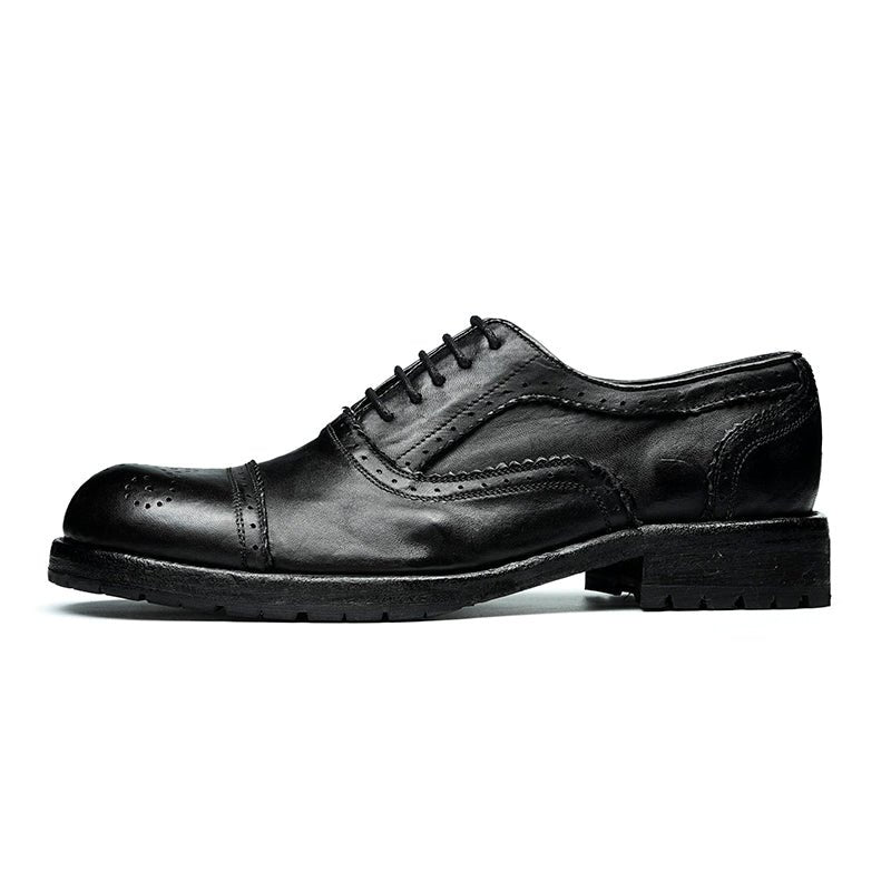 Brogue Oxford Elite Leather Lace Ups for Men - 0cm