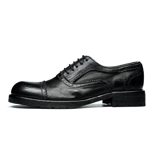 Brogue Oxford Elite Leather Lace Ups for Men - 0cm