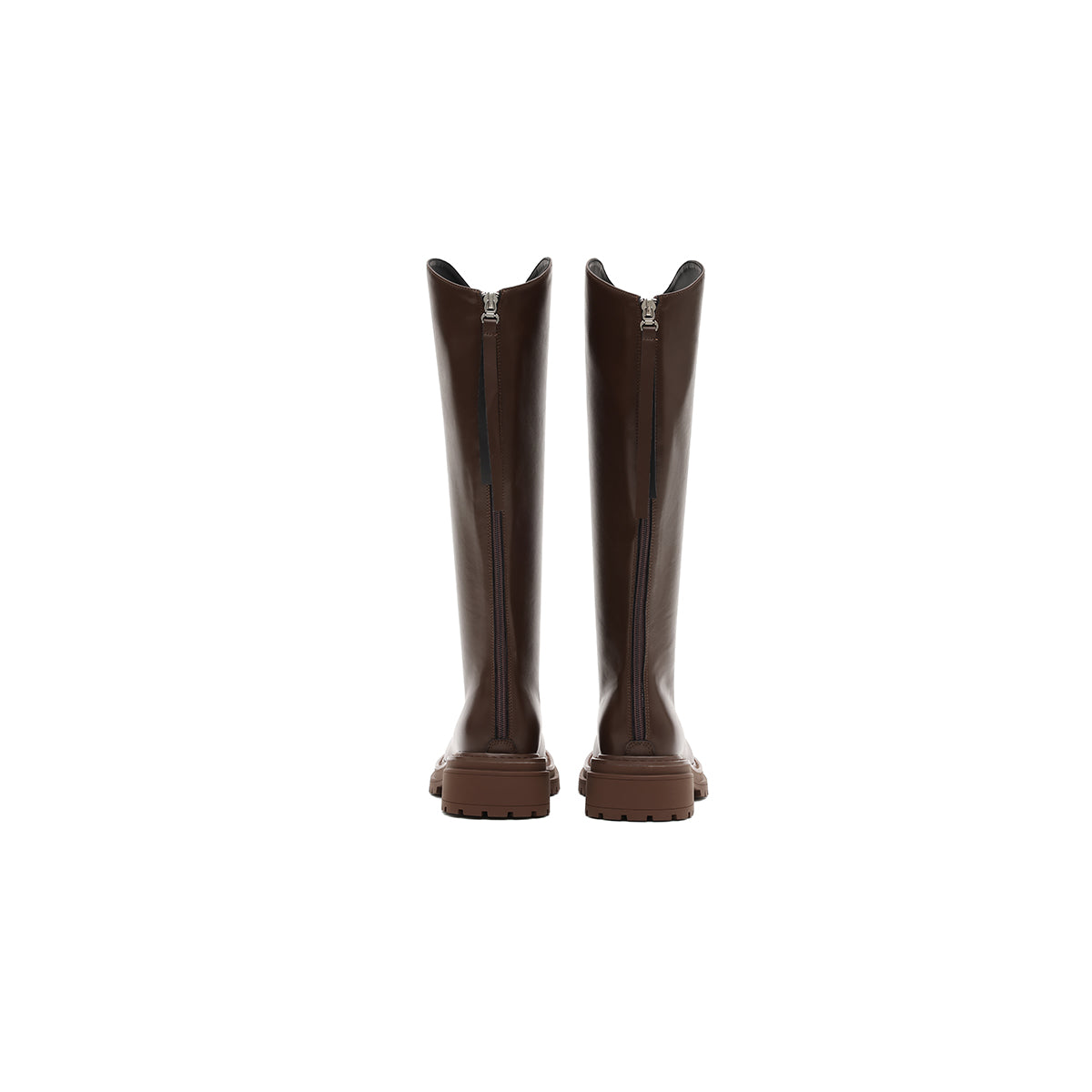 brown leather knee high riding boots all brown 3