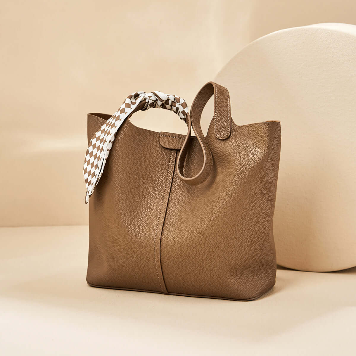 brown mahogany large tote bag all 4