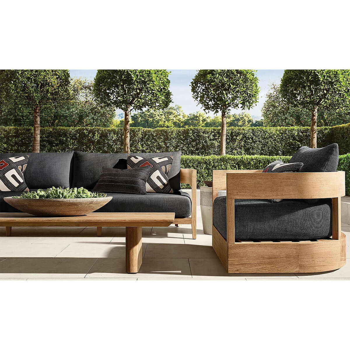 bruce outdoor sofa four seater black 2