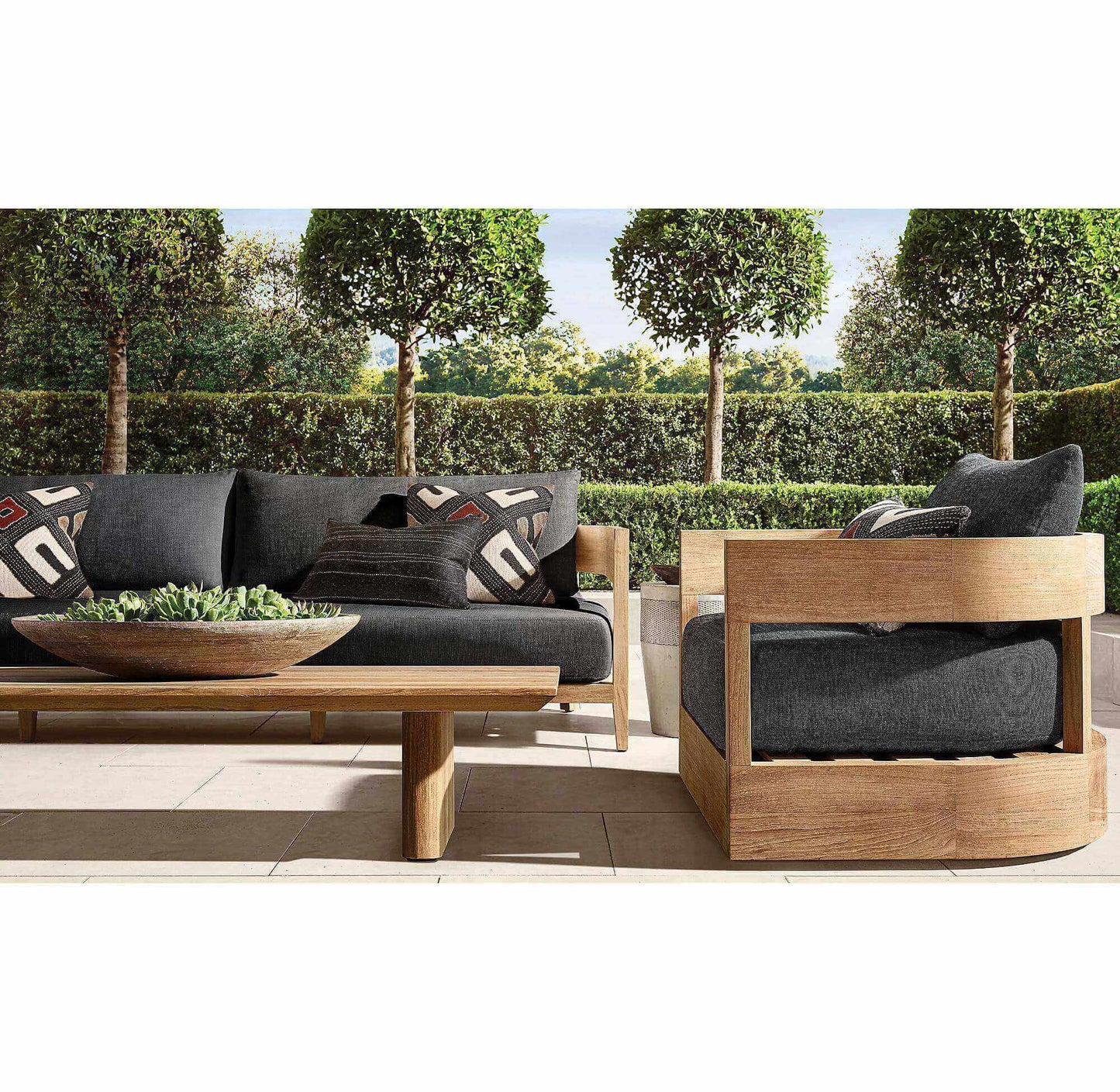 bruce outdoor sofa single black 2