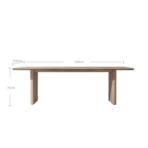 bruce paneled teak long table 2m all 1