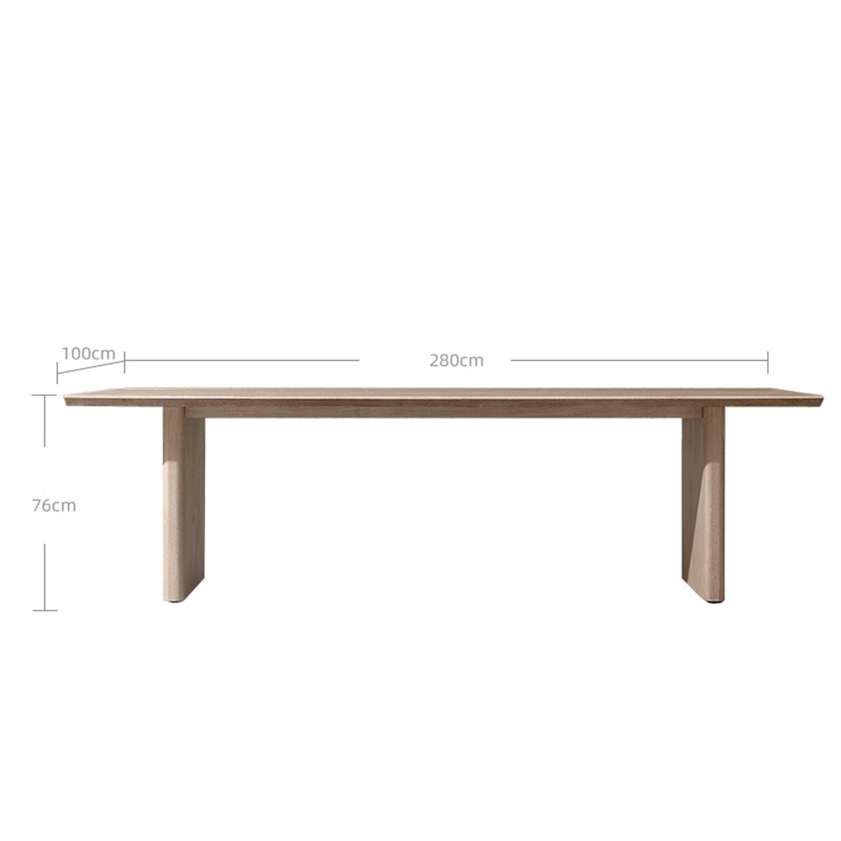 bruce paneled teak long table 2.8m all 1