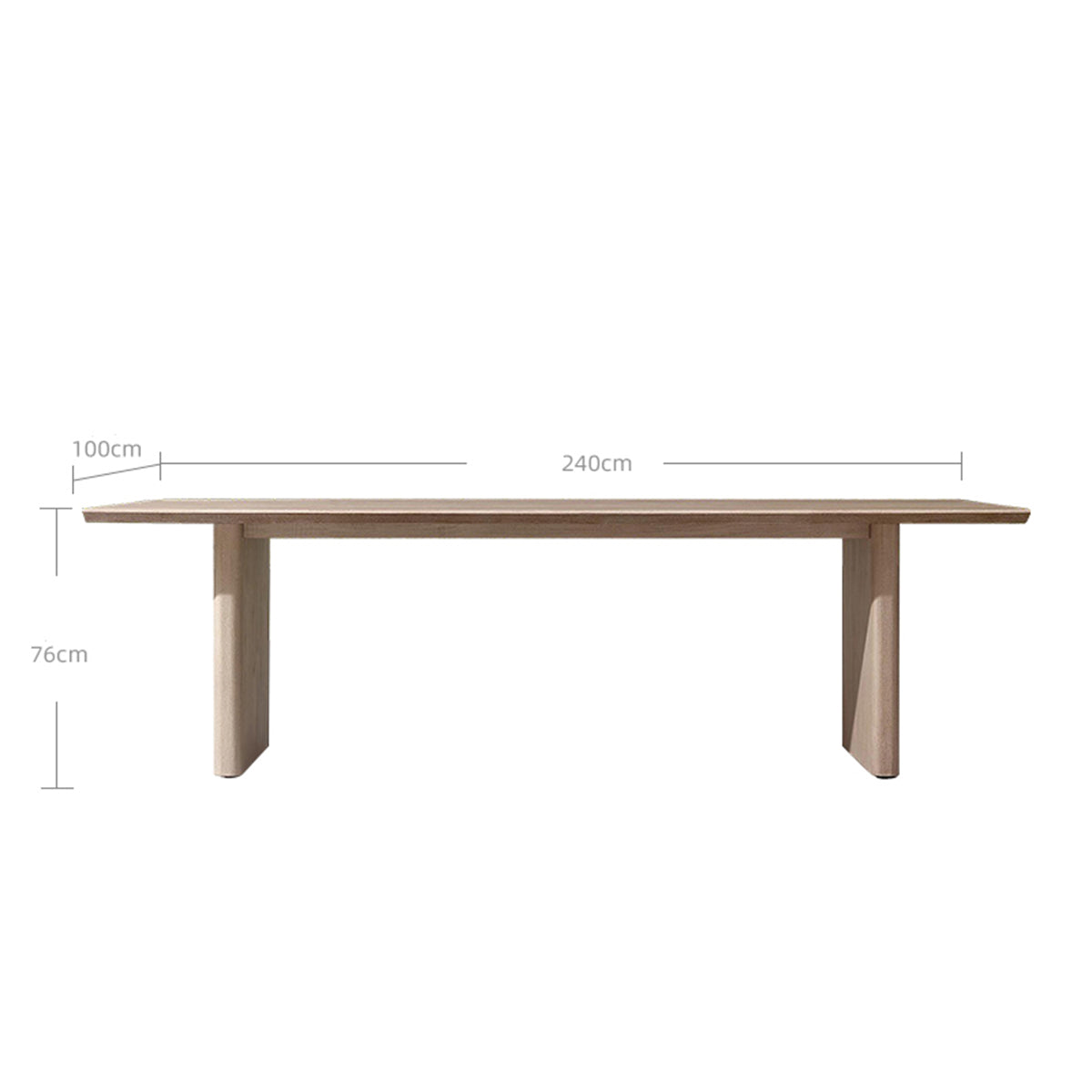 bruce paneled teak long table 2.4m all 1