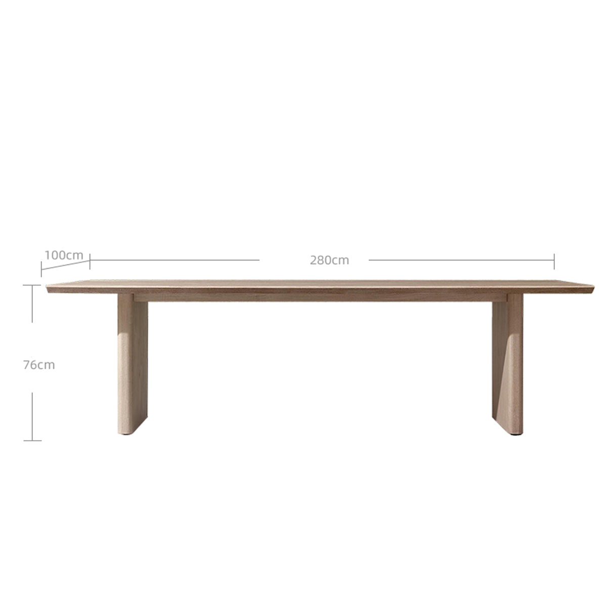 bruce paneled teak long table 2.8m all 1
